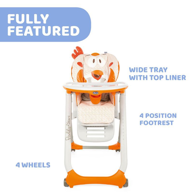 Polly2start Highchair (Fancy Chicken, Orange) image number 3
